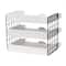 Elegant Designs Whitewash Wood Desk Organizer Letter Tray with 3 Shelves